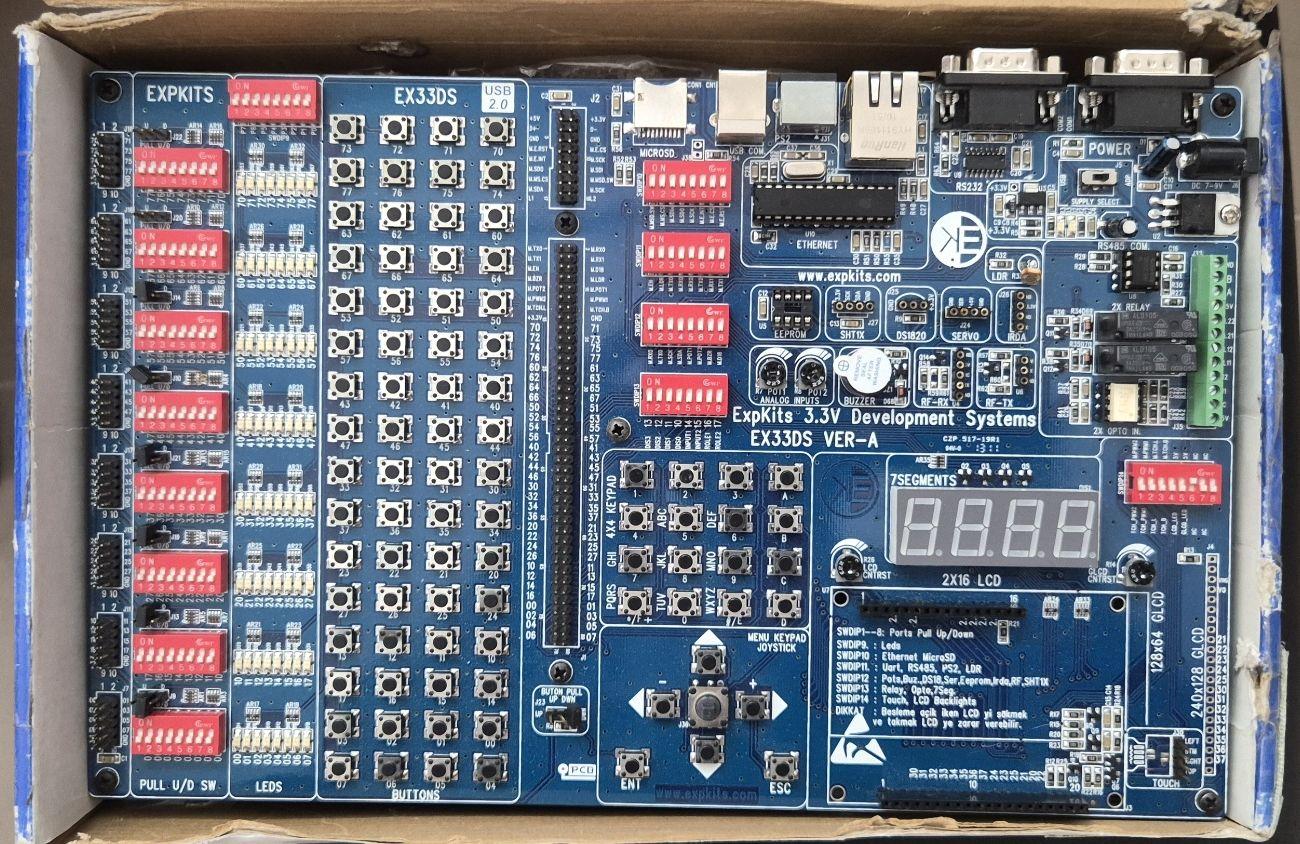 Expkits EX33DS + STM32F107VC + PIC24FJxxxGB110 Development KIT