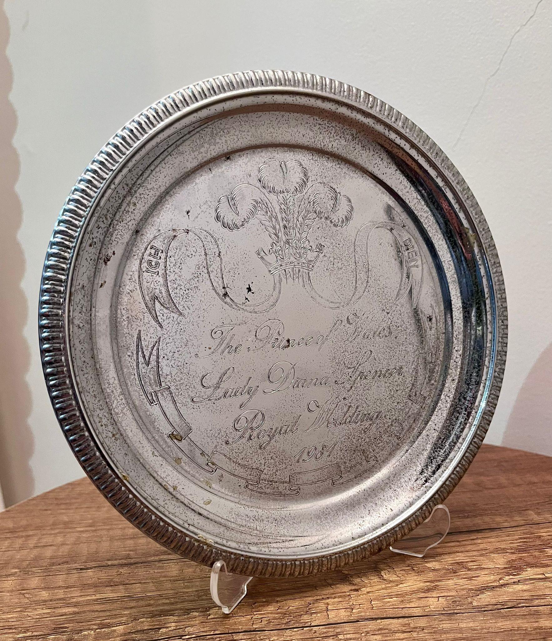1981 Royal Wedding Diana Prince of Wales Silver Plate Tabak