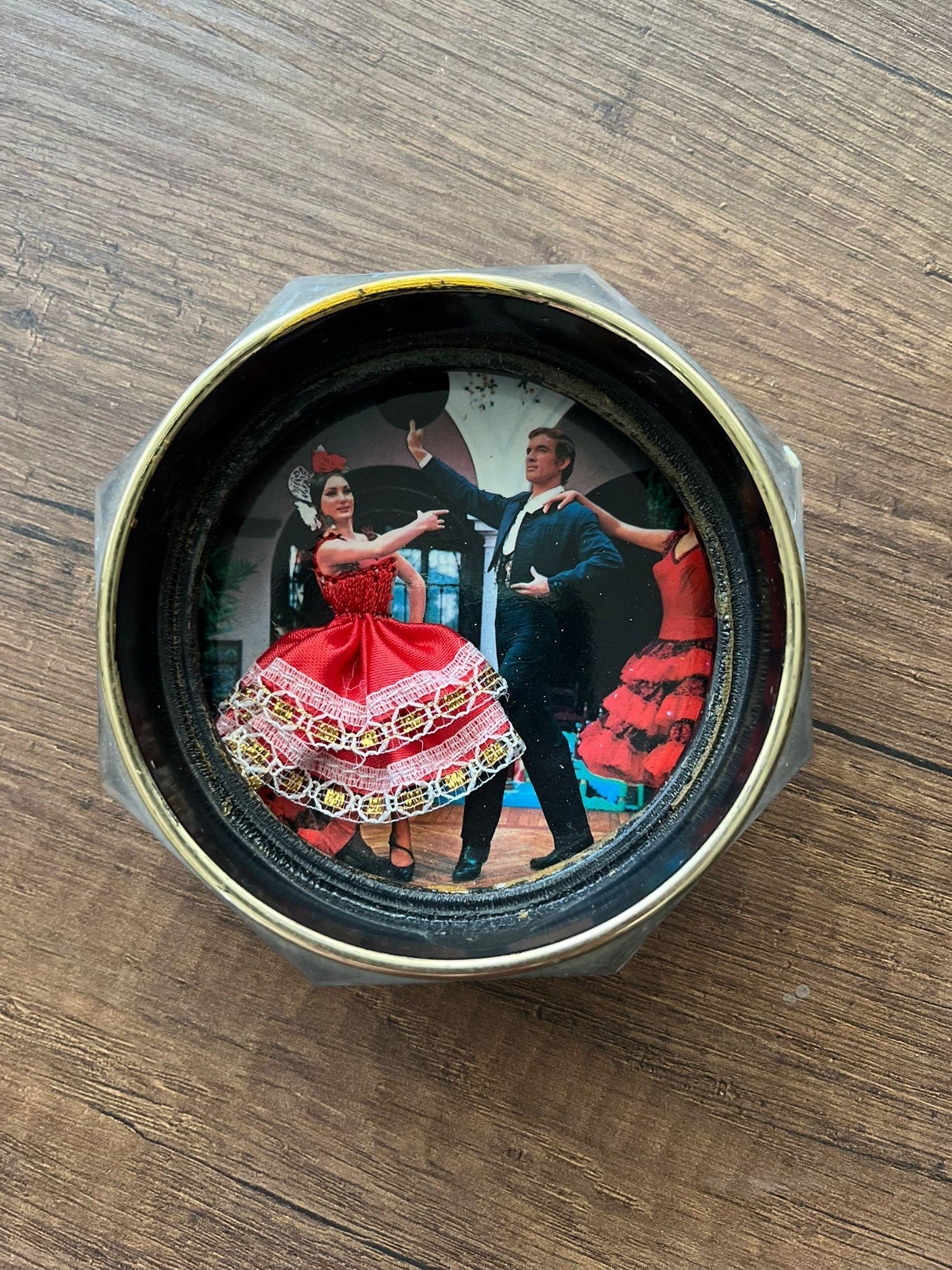 Vintage İspanya Küllük Seti | 3D Flamenco Cam (2 Adet)